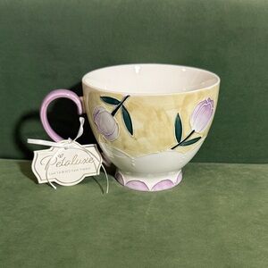 Petaluxe Floral Teacup - Yellow, Pink & Green